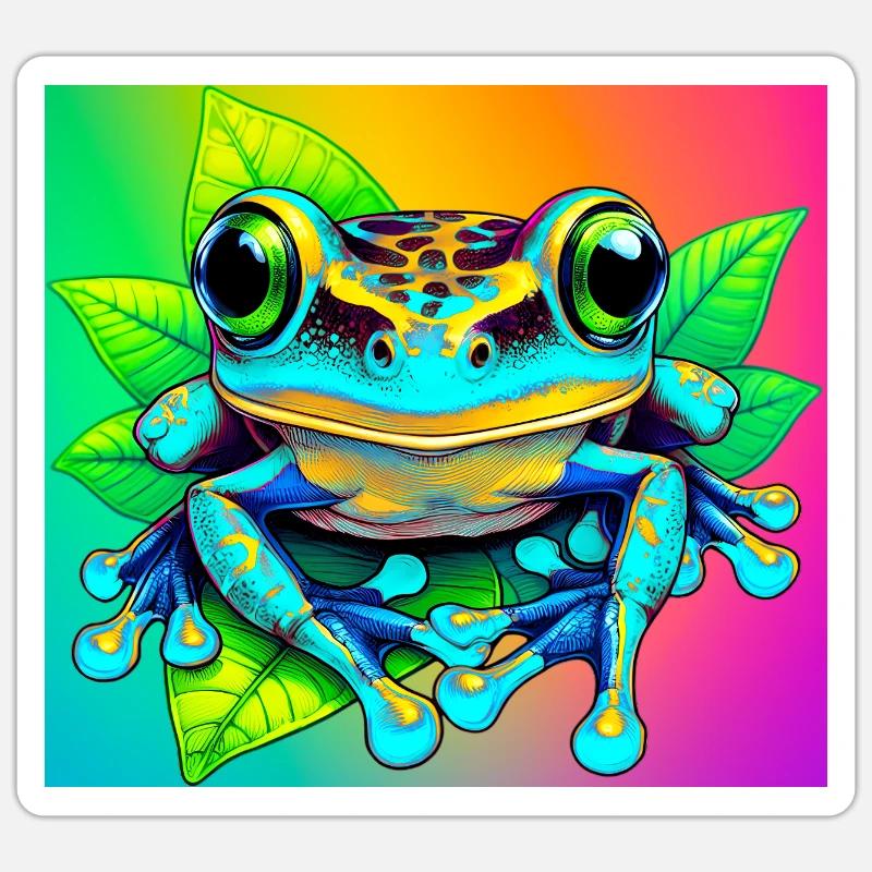 frog - Sticker size S (10 x 10 cm) - white matte