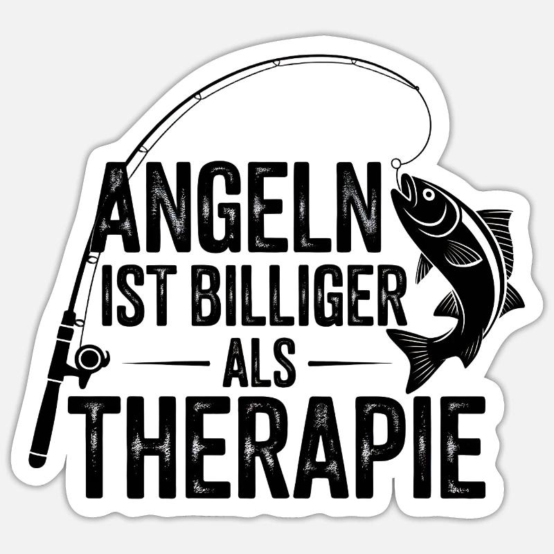 Angler Geschenk Perfekte Geschenkidee Sticker Größe S (10 x 10 cm)