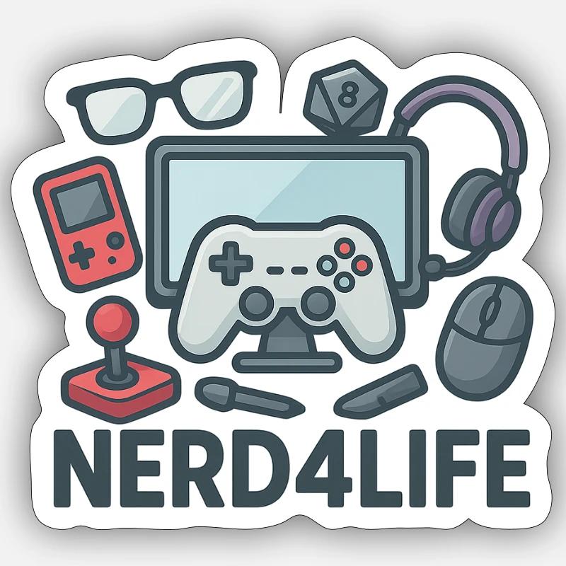 Conception de jeux et de style de vie nerd Sticker taille S (10 x 10 cm)