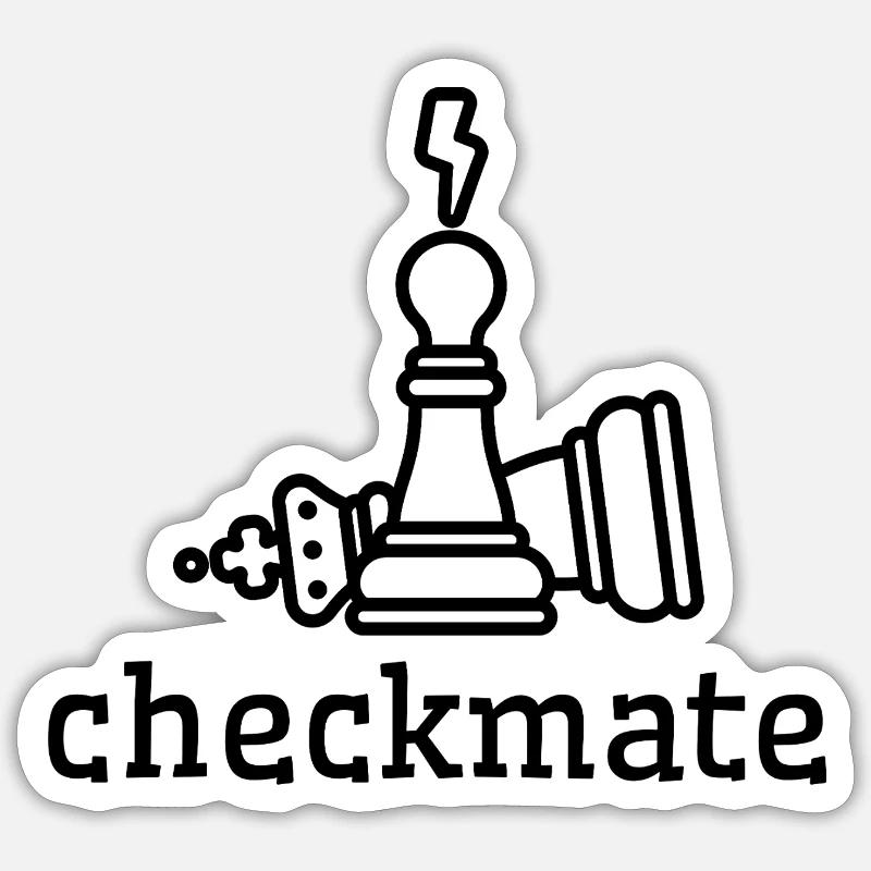 Checkmate to win Sticker size S (10 x 10 cm)