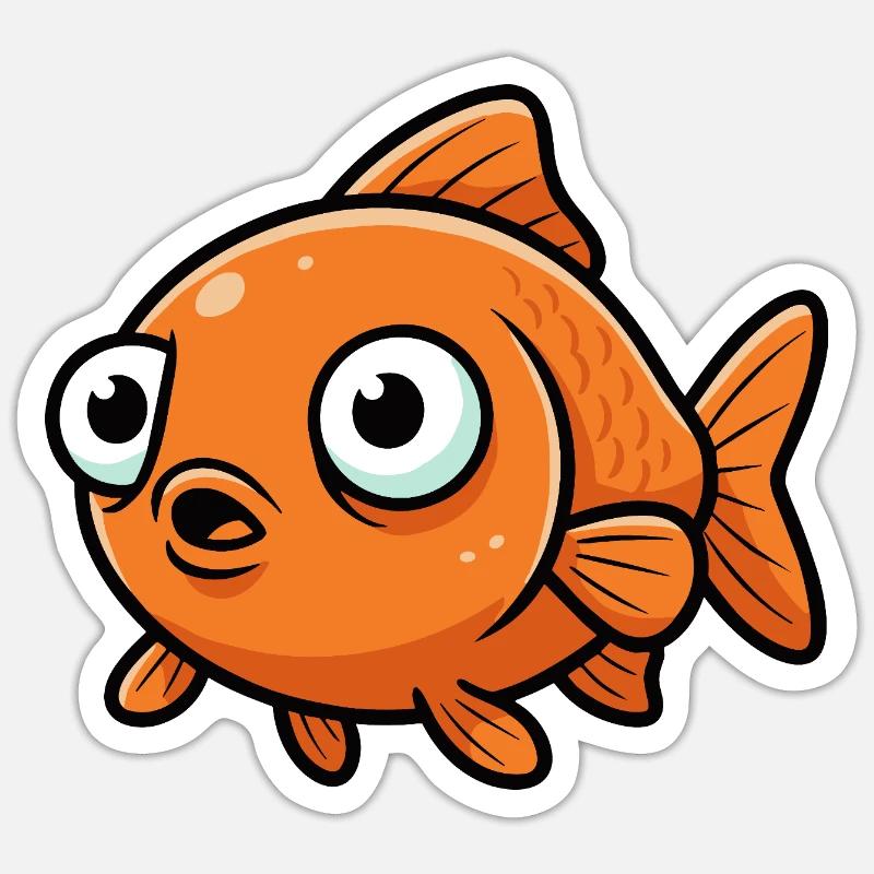 Le Petit Poisson - Sticker taille S (10 x 10 cm) - blanc mat