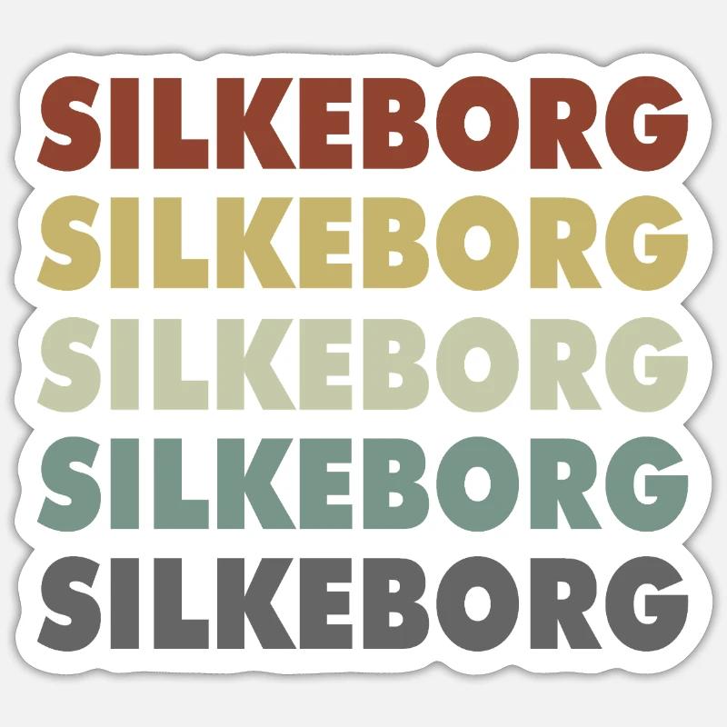 Silkeborg - Denmark - Denmark - Scandinavia - Sticker size S (10 x 10 cm) - white matte