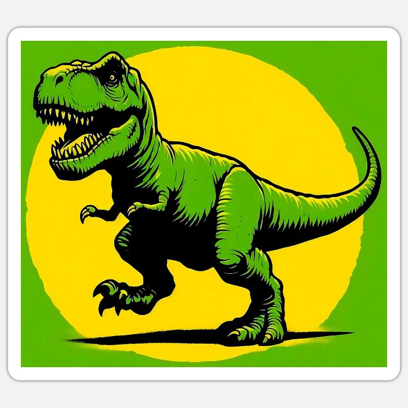 Dinosaurier - Sticker Größe S (10 x 10 cm) - Mattweiß