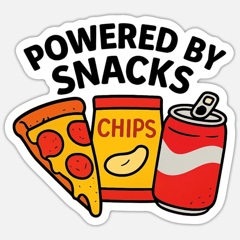 Propulsé par des collations – Food Lover - Sticker taille S (10 x 10 cm) - blanc mat