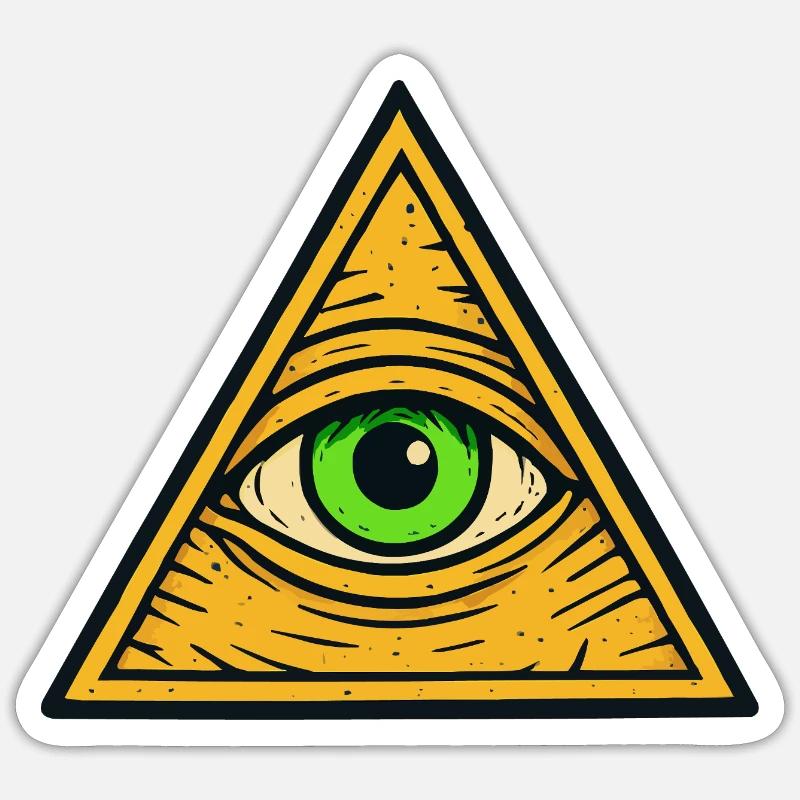 Triangle de l’œil qui voit tout Sticker taille S (10 x 10 cm)