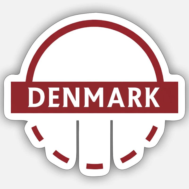 Denmark Semicircle Emblem - Sticker size S (10 x 10 cm) - white matte