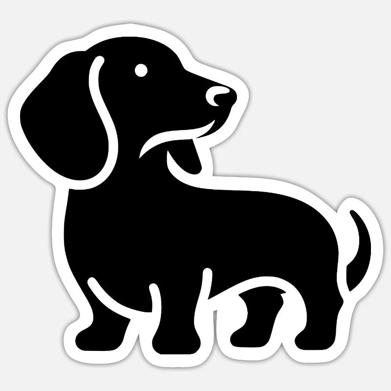 Dackel Sticker Größe S (10 x 10 cm)