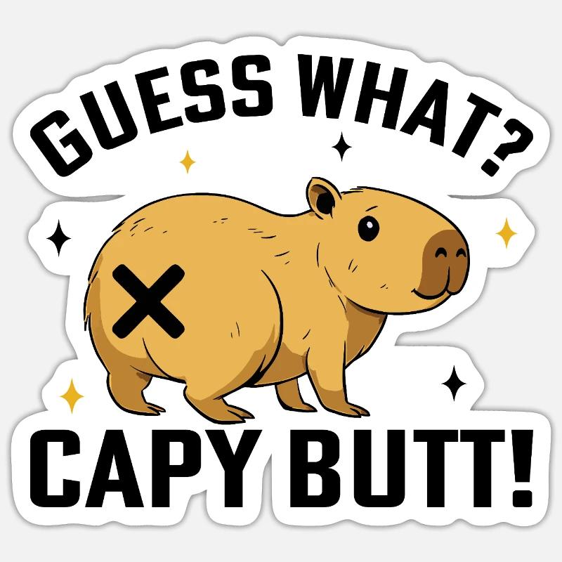 Capybara - Sticker size S (10 x 10 cm) - white matte