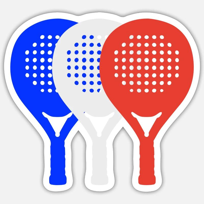 Padel-Frankreich2 - Sticker Größe S (10 x 10 cm) - Mattweiß