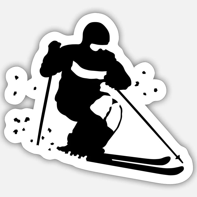 Mogul skiing Sticker Größe S (10 x 10 cm)