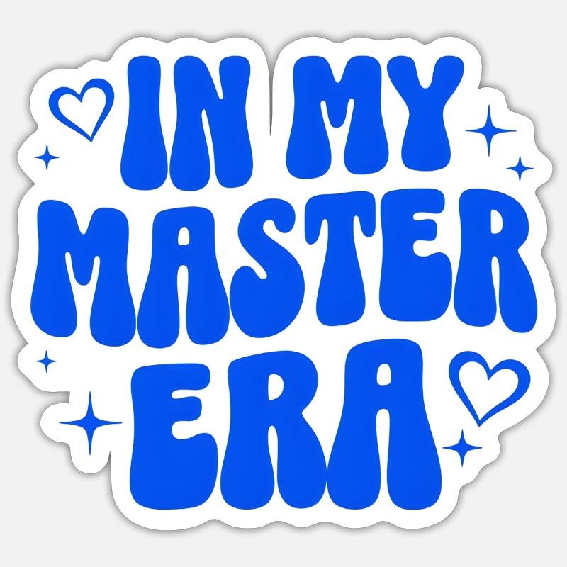 Master Abschluss Geschenk Studium Uni Absolvent - Sticker Größe S (10 x 10 cm) - Mattweiß