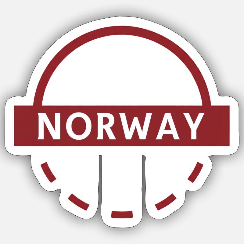 Emblème de la Norvège Bow - Sticker taille S (10 x 10 cm) - blanc mat