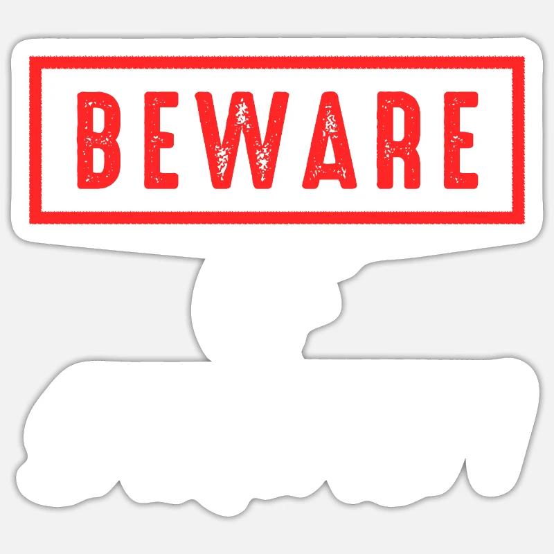 Beware of sarcasm - Sticker size S (10 x 10 cm) - white matte