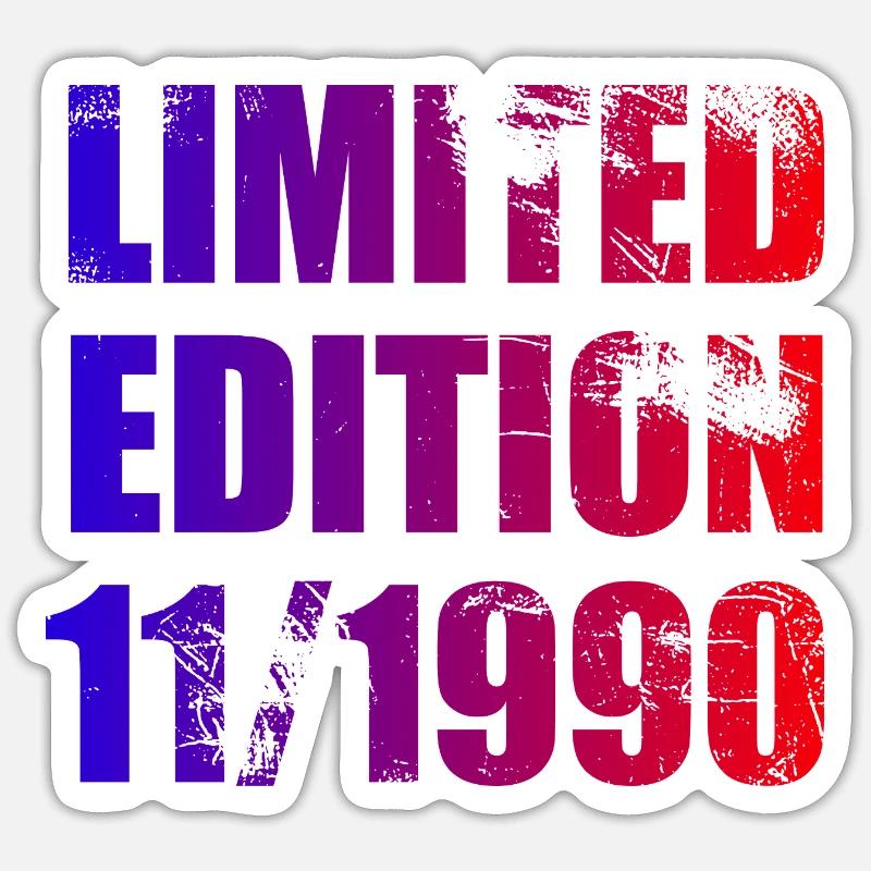 35e anniversaire Edition Limitée 11/1990 - Sticker taille S (10 x 10 cm) - blanc mat