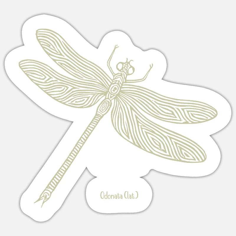 Dragonfly Odonata - Sticker size S (10 x 10 cm) - white matte