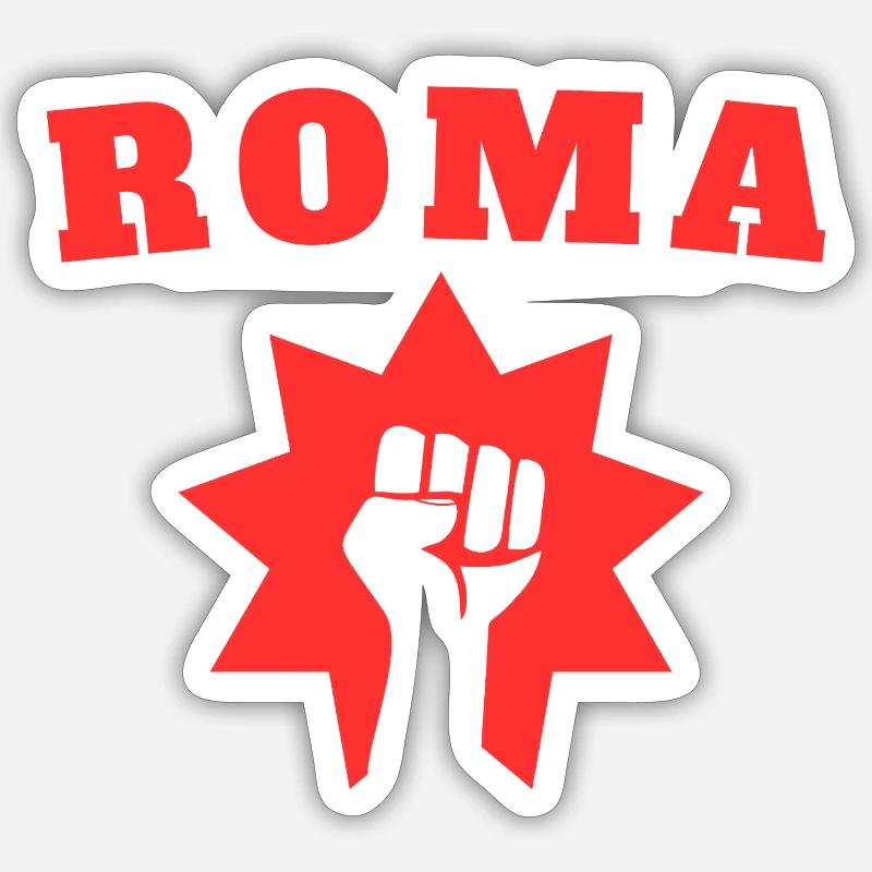 Rom - Sticker taille S (10 x 10 cm) - blanc mat