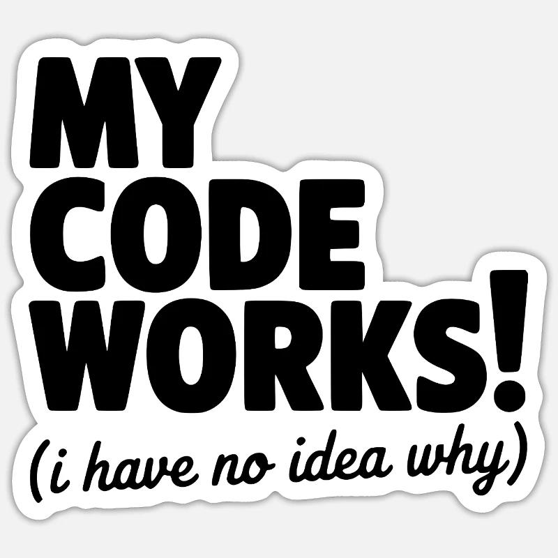 Mein Code funktioniert! (Ich habe keine Ahnung, warum) Sticker Größe S (10 x 10 cm)