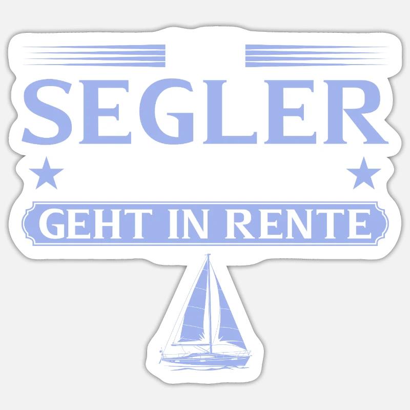 Retired sailor legend retired - Sticker size S (10 x 10 cm) - white matte