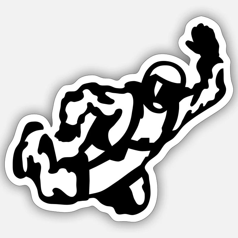 Skydive - Sticker taille S (10 x 10 cm) - blanc mat