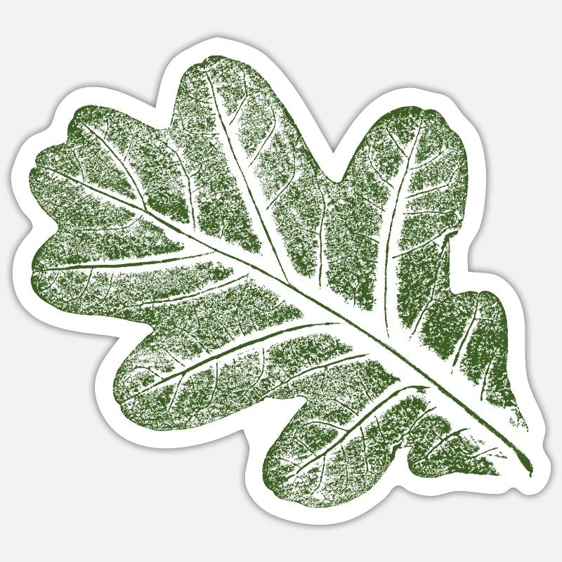 Feuille de chêne Sticker taille S (10 x 10 cm)