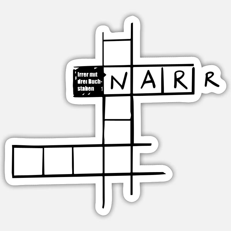 Irrer mit 3 Buchstaben Sticker Größe S (10 x 10 cm)
