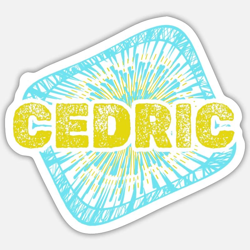 Cedric comme temps libre - Sticker taille S (10 x 10 cm) - blanc mat