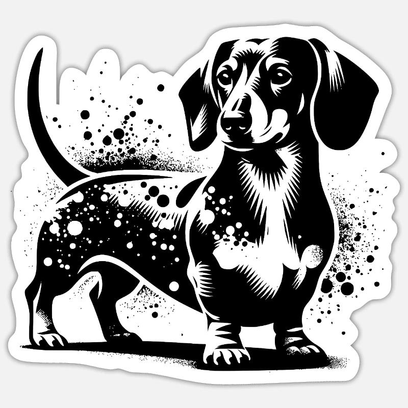 Dackel Sticker Größe S (10 x 10 cm)