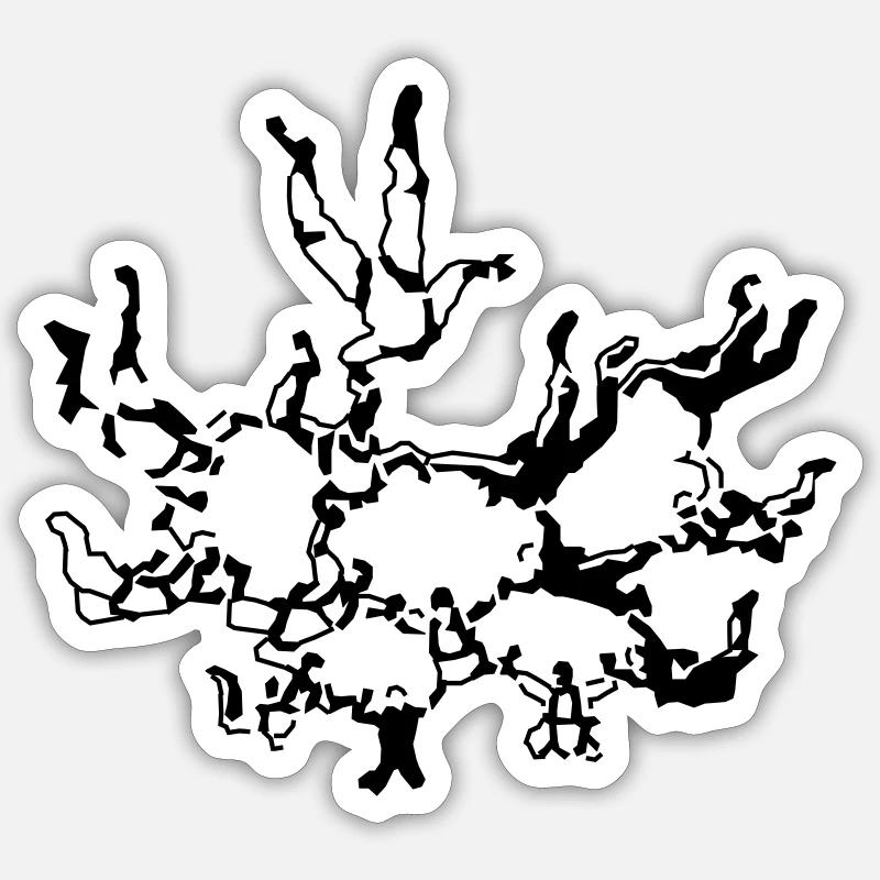 parachutisme - Sticker taille S (10 x 10 cm) - blanc mat
