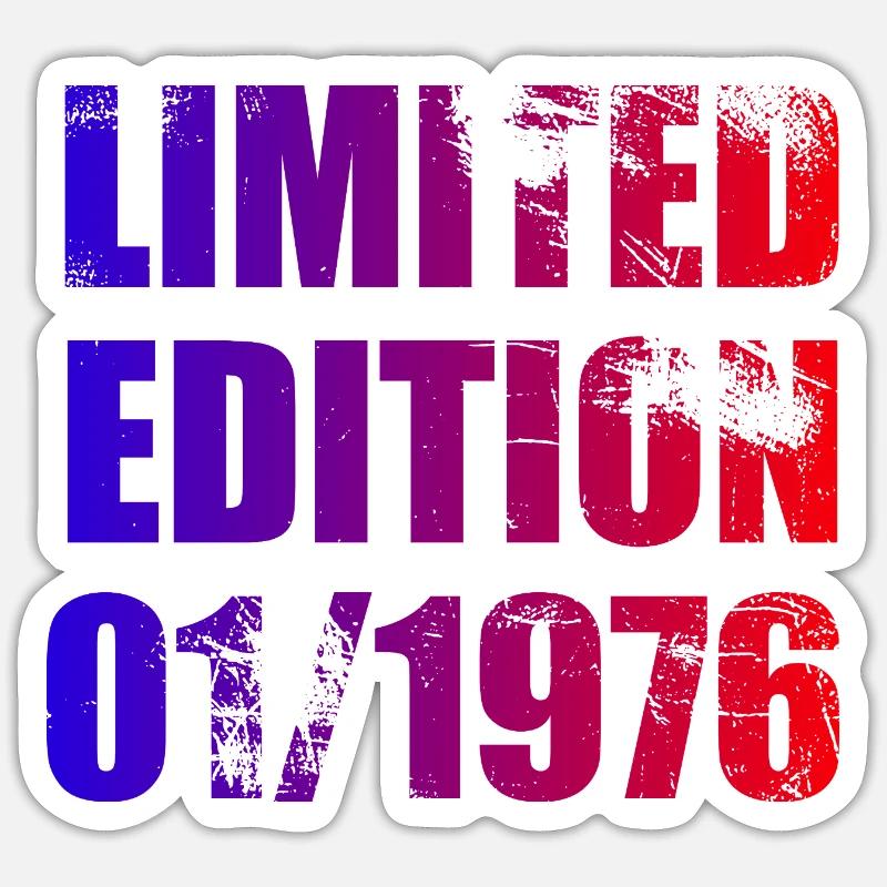 50e anniversaire Édition Limitée 01/1976 - Sticker taille S (10 x 10 cm) - blanc mat