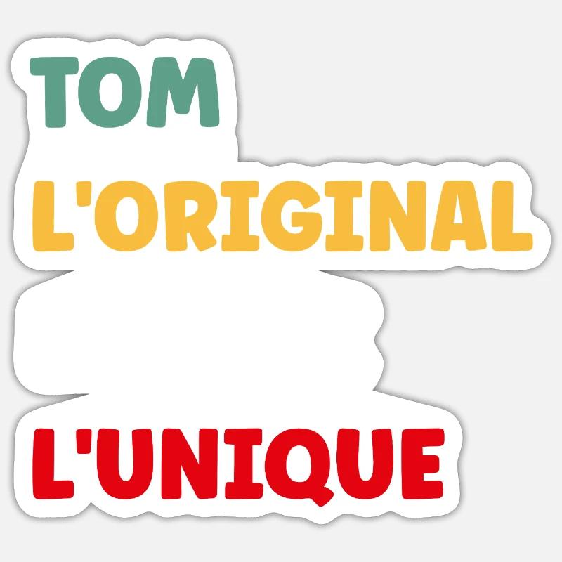 Tom - Sticker Größe S (10 x 10 cm) - Mattweiß