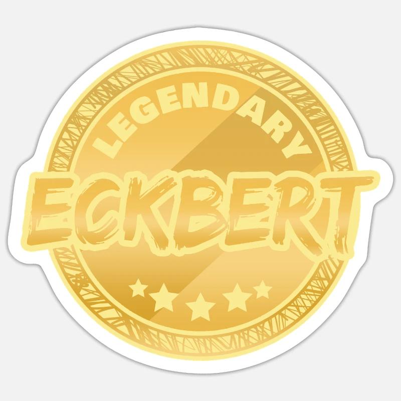 Eckbert - Sticker taille S (10 x 10 cm) - blanc mat