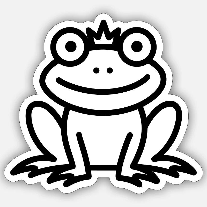 frog - Sticker size S (10 x 10 cm) - white matte