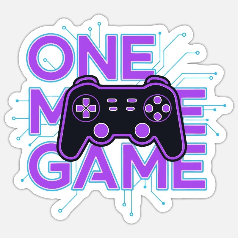 Ein Spielcontroller-Neon-Schaltkreis - Sticker Größe S (10 x 10 cm) - Mattweiß