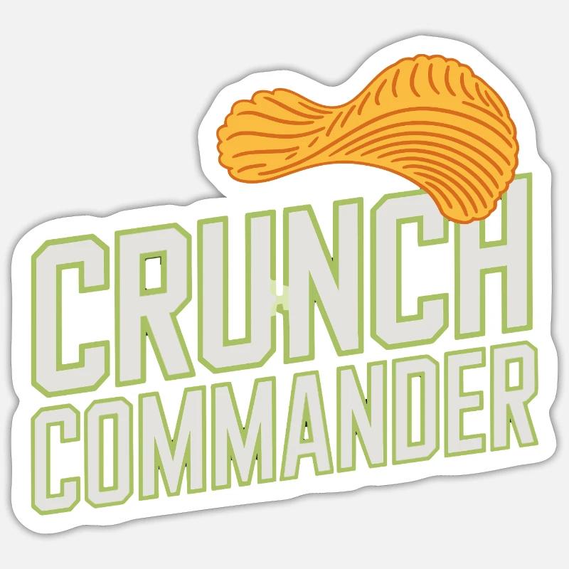  Crunch Commander Knabber Chips Fan Snack Sticker Größe S (10 x 10 cm)
