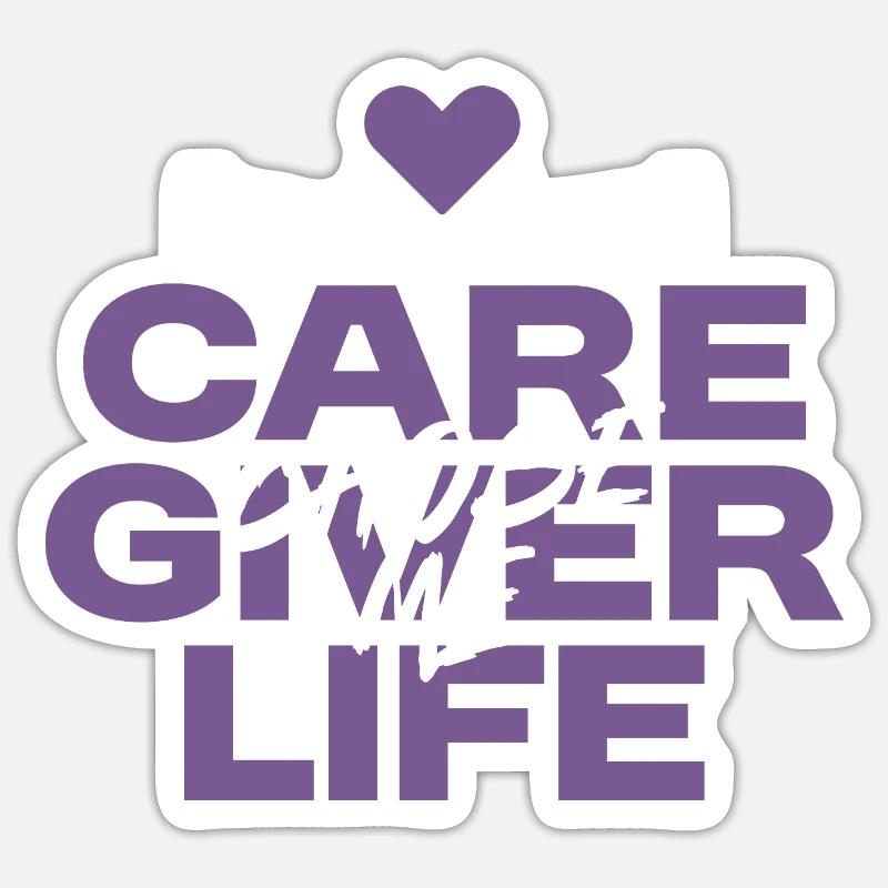 Nurse, geriatric care - Sticker size S (10 x 10 cm) - white matte