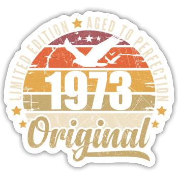 Geburtstagsgeschenk 1973 Original 1973 - Sticker Größe S (10 x 10 cm) - Mattweiß - Vorne
