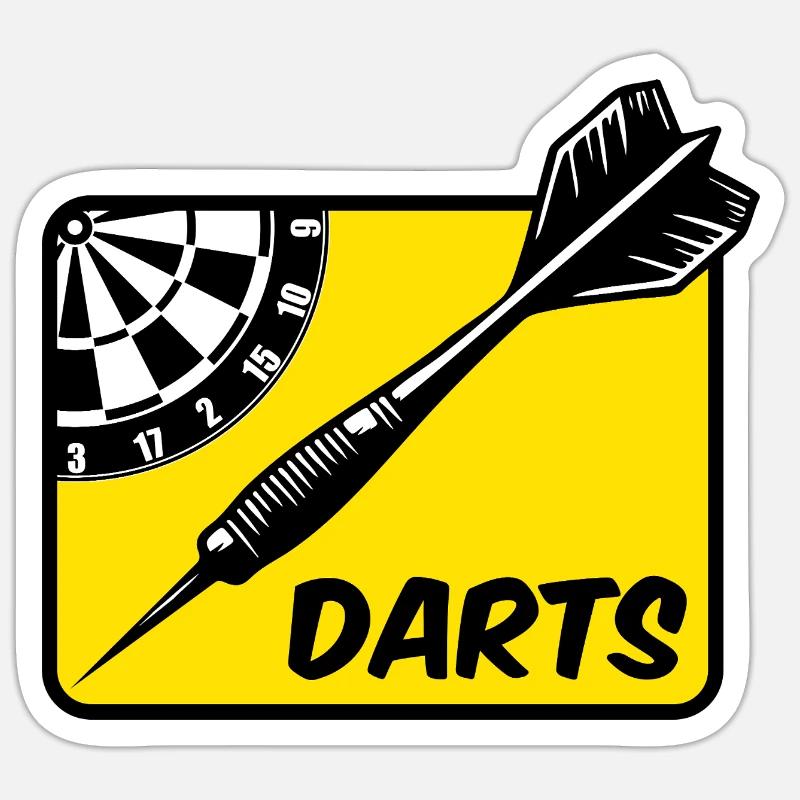 Darts,DartsDARTS - Sticker size S (10 x 10 cm) - white matte
