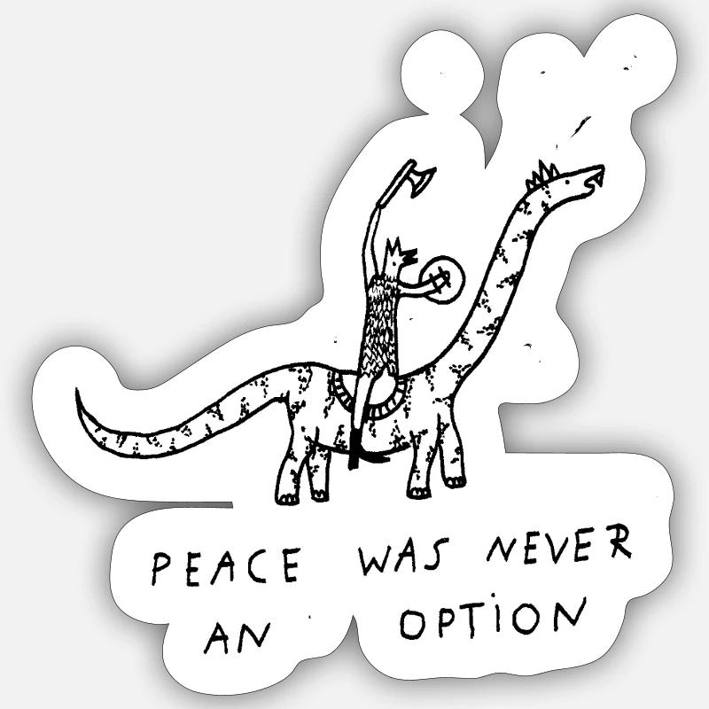 PEACE - Sticker Größe S (10 x 10 cm) - Mattweiß