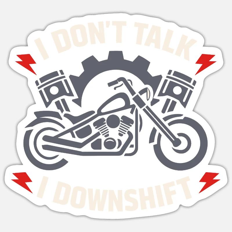 Why we ride motorcycles, - Sticker size S (10 x 10 cm) - white matte