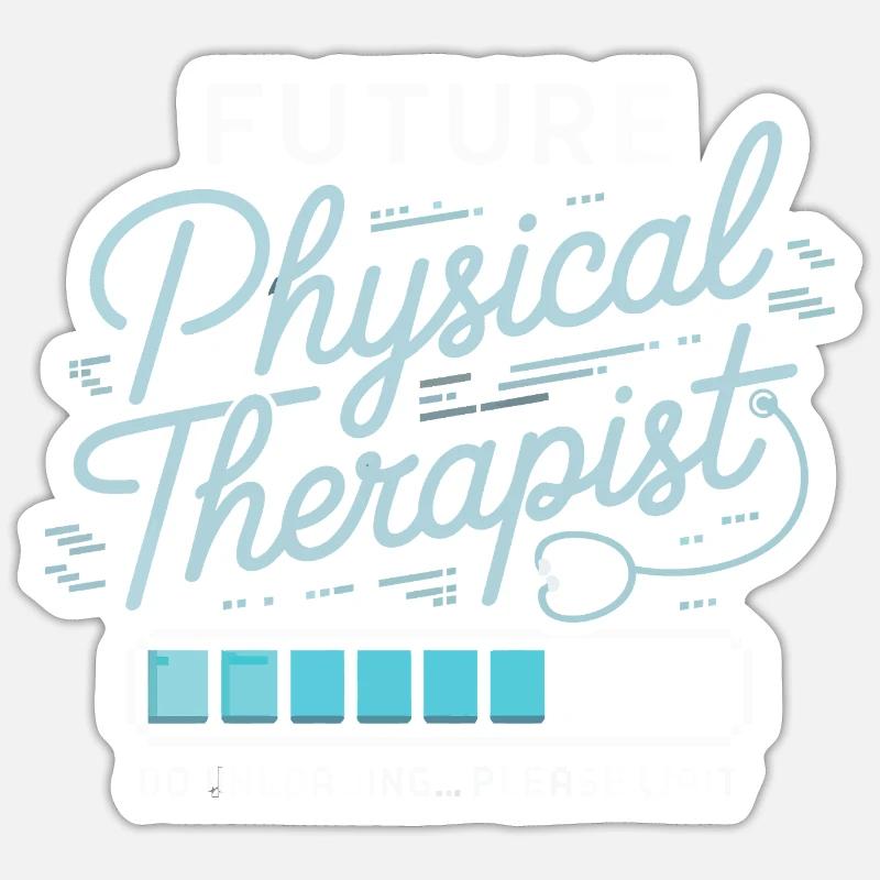 FuturePhysiothérapeute Design - Sticker taille S (10 x 10 cm) - blanc mat