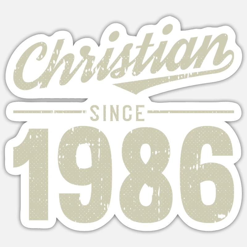 Le style chrétien depuis 1986 - Sticker taille S (10 x 10 cm) - blanc mat