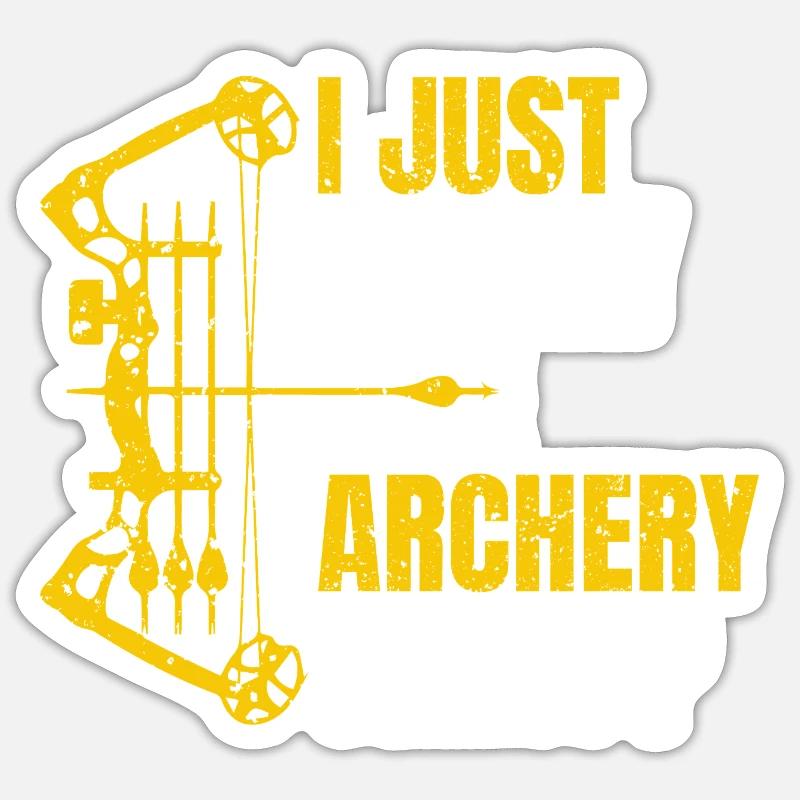 Archery - Sticker size S (10 x 10 cm) - white matte