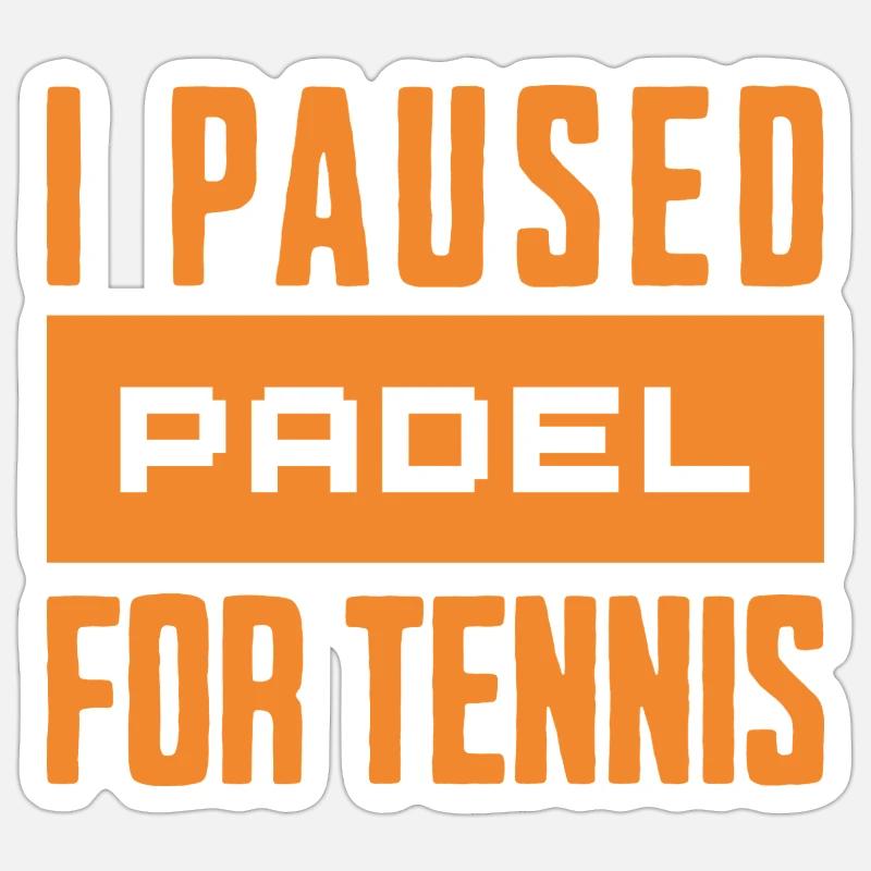 padel_orange - Sticker size S (10 x 10 cm) - white matte