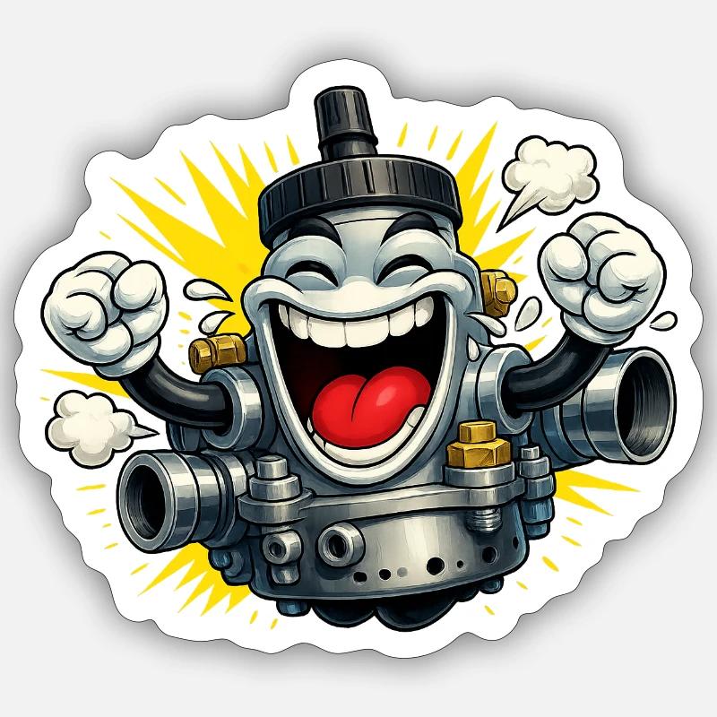 Vergaser Mofa Fun Sticker Größe S (10 x 10 cm)