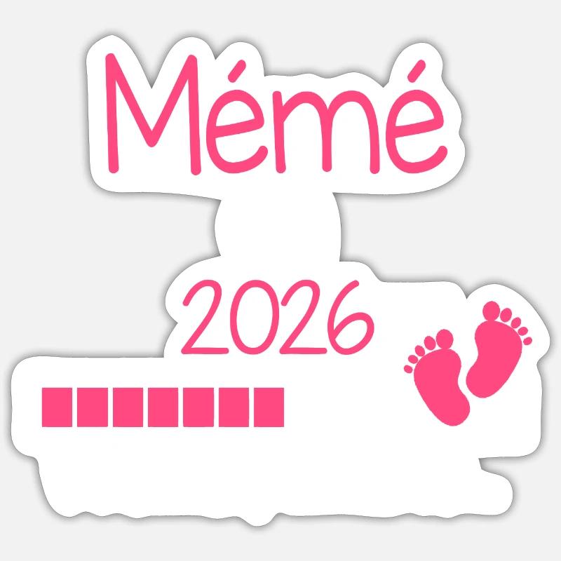 Oma im Geschenk der werdenden Großmutter 2026 Sticker Größe S (10 x 10 cm)