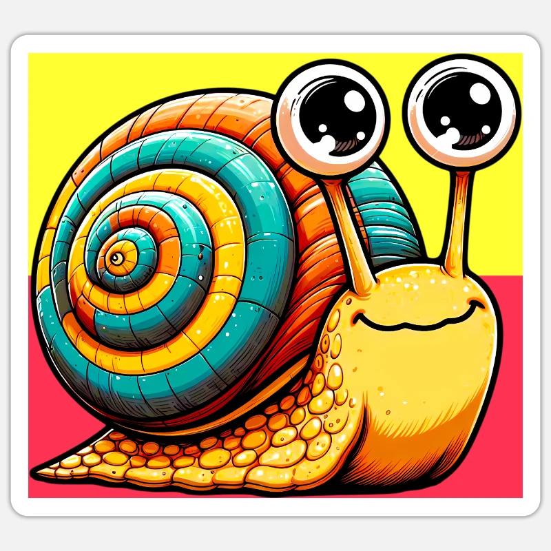 Snail - Sticker size S (10 x 10 cm) - white matte