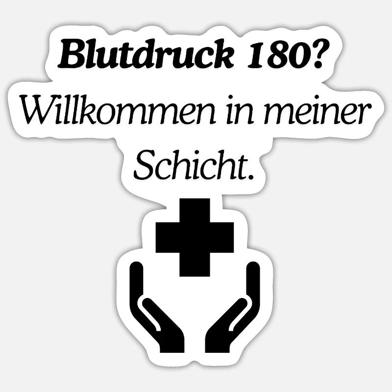 Stressiger Beruf - Sticker Größe S (10 x 10 cm) - Mattweiß