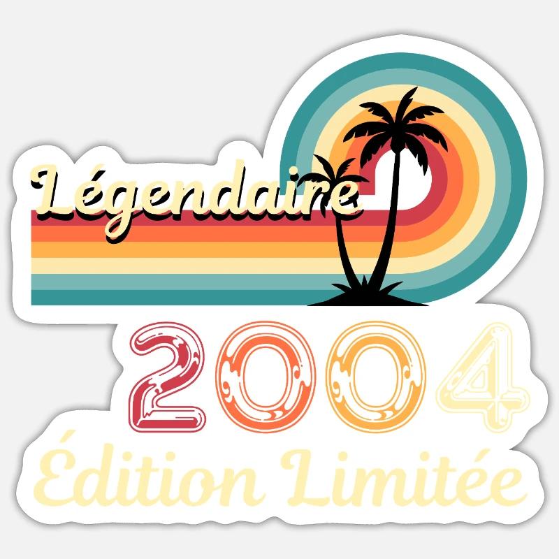 Legendary 2004, limitierte Edition - Sticker Größe S (10 x 10 cm) - Mattweiß