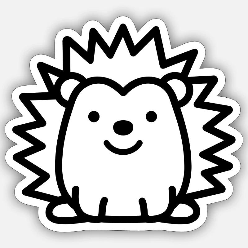 hedgehog Sticker size S (10 x 10 cm)