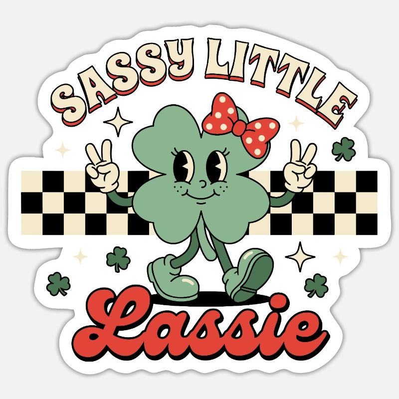 Petite Petite Impertinente Saint-Patrick Saint-Patrick - Sticker taille S (10 x 10 cm) - blanc mat